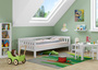 Gem�tliches Kinderbett mit dreiseitiger Sicherung 90x200 cm Kiefer wei� V-60.29-09W