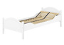 Einzelbett wei� 90x200 Futonbett Bettrahmen Singlebett Zubeh�r w�hlbar V-60.30-09W