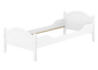 Einzelbett wei� 90x200 Futonbett Bettrahmen Singlebett Zubeh�r w�hlbar V-60.30-09W