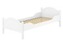 Einzelbett wei� 90x200 Futonbett Bettrahmen Singlebett Zubeh�r w�hlbar V-60.30-09W