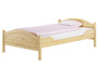 Breites Einzelbett 120x200 Kiefer Massivholz Landhausstil V-60.30-12