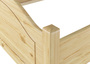 Breites Einzelbett 120x200 Kiefer Massivholz Landhausstil V-60.30-12