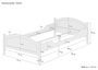 �berlanges Einzelbett 120x220 Kiefer Massivholz Landhausstil V-60.30-12-220