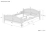 Doppelbett 140x200 Kieferbett Massivholz Ehebett Franz�sisches Bett V-60.30-14