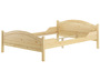 �berlanges Doppelbett 140x220 Kieferbett Massivholz Ehebett Zubeh�r w�hlbar V-60.30-14-220