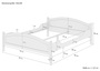 Massivholzbett Landhausstil 160x200 Doppelbett Kiefer V-60.30-16