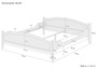 Klassisches Holzbett 180x200 Kiefer massiv Doppelbett V-60.30-18
