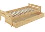 Einzelbett Bettrahmen Kiefer natur 80x200 Massivholzbett Zubeh�r w�hlbar V-60.31-08