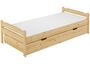 Einzelbett Bettrahmen Kiefer natur 80x200 Massivholzbett Zubeh�r w�hlbar V-60.31-08