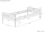 Einzelbett massiv Kiefer wei� 90x200 Futonbett Holzbett Zubeh�r w�hlbar V-60.31-09W
