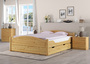 Massivholzbett Landhausstil 160x200 Doppelbett Futonbett Kiefer massiv Zubeh�r w�hlbar V-60.33-16