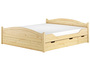 Komfortables Doppelbett Futonbett G�stebett 180x200 Kiefer massiv natur Zubeh�r w�hlbar V-60.33-18