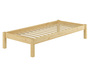 Einzelbett Futonbett 90x200 Kiefer natur Massivholz Singlebett Zubeh�r w�hlbar V-60.35-09