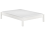 Wei�es Bettgestell Kiefer Doppelbett 140x200, Massivholzbett Zubeh�r w�hlbar V-60.35-14W
