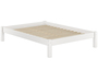 Wei�es Bettgestell Kiefer Doppelbett 140x200, Massivholzbett Zubeh�r w�hlbar V-60.35-14W