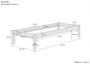Futonbett Massivholzbett Einzelbett 90x200 Kiefer unbehandelt Zubeh�r w�hlbar V-60.35N-09