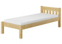 Kinderbett kurzes Bett Bettrahmen 90x190 Kiefer natur massiv Zubeh�r w�hlbar V-60.38-09-190