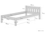 Massivholzbett Kiefer natur 100x200 Einzelbett Futonbett Bettrahmen Zubeh�r w�hlbar V-60.38-10