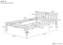 Futonbett wei� Einzelbett 120x200 Kiefer Massivholz Zubeh�r w�hlbar V-60.38-12W