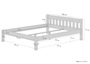 Doppelbett wei� Ehebett Kiefer Massivholzbett 160x200 Zubeh�r w�hlbar V-60.38-16W