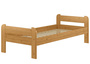 Einzelbett 90x200 Kiefer Echtholz in Eicheton gebeizt mit w�hlbarem Zubeh�r V-60.39-09E