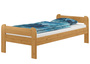 Einzelbett 90x200 Kiefer Echtholz in Eicheton gebeizt mit w�hlbarem Zubeh�r V-60.39-09E