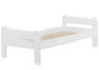 Einzelbett 90x200 Kiefer Echtholz waschwei� mit w�hlbarem Zubeh�r V-60.39-09W