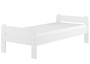Einzelbett 90x200 Kiefer Echtholz waschwei� mit w�hlbarem Zubeh�r V-60.39-09W