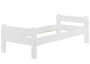 Einzelbett 90x200 Kiefer Echtholz waschwei� mit w�hlbarem Zubeh�r V-60.39-09W