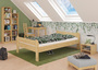 Breites robustes Einzelbett 120x200 Kiefer massiv mit w�hlbarem Zubeh�r V-60.39-12