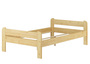 Breites robustes Einzelbett 120x200 Kiefer massiv mit w�hlbarem Zubeh�r V-60.39-12