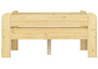 Breites robustes Einzelbett 120x200 Kiefer massiv mit w�hlbarem Zubeh�r V-60.39-12