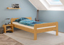 Breites Einzelbett 120x200 Kiefer Echtholz in Eiche gebeizt mit w�hlbarem Zubeh�r V-60.39-12E