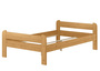 Breites Einzelbett 120x200 Kiefer Echtholz in Eiche gebeizt mit w�hlbarem Zubeh�r V-60.39-12E