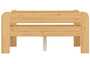 Breites Einzelbett 120x200 Kiefer Echtholz in Eiche gebeizt mit w�hlbarem Zubeh�r V-60.39-12E