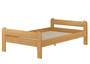 Breites Einzelbett 120x200 Kiefer Echtholz in Eiche gebeizt mit w�hlbarem Zubeh�r V-60.39-12E