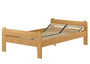 Breites Einzelbett 120x200 Kiefer Echtholz in Eiche gebeizt mit w�hlbarem Zubeh�r V-60.39-12E