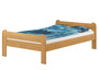 Breites Einzelbett 120x200 Kiefer Echtholz in Eiche gebeizt mit w�hlbarem Zubeh�r V-60.39-12E