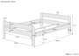 Doppelbett Massivholzbett Holzbett 140x200 Kieferbett Eiche gebeizt V-60.39E-14