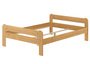 Doppelbett Massivholzbett Holzbett 140x200 Kieferbett Eiche gebeizt V-60.39E-14