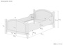 �berlanges hohes Seniorenbett wei� 120x220 Holzbett Einzelbett Zubeh�r w�hlbar V-60.40W-12-220