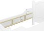 �berlanges hohes Seniorenbett wei� 120x220 Holzbett Einzelbett Zubeh�r w�hlbar V-60.40W-12-220