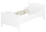 �berlanges hohes Seniorenbett wei� 90x220 Holzbett Einzelbett Zubeh�r w�hlbar V-60.40W-09-220