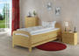 Seniorenbett extra hoch 90x220 Holzbett Kiefer massiv Einzelbett mit w�hlbarem Zubeh�r V-60.43-09-220