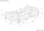 Seniorenbett �berl�nge extra hoch 140x220 Holzbett Kiefer massiv mit w�hlbarem Zubeh�r V-60.44-14-220