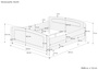 Seniorenbett extra hoch 180x200 Doppelbett Holzbett Massivholz Kiefer Zubeh�r w�hlbar V-60.44-18