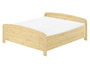 Seniorenbett extra hoch 180x220 Doppelbett Kiefer massiv Holzbett w�hlbares Zubeh�r V-60.44-18-220