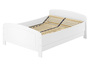Wei�es Bett Seniorenbett extra hoch 140x200 wei� Zubeh�r w�hlbar V-60.44W-14