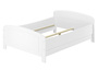 Wei�es Bett Seniorenbett extra hoch 140x200 wei� Zubeh�r w�hlbar V-60.44W-14