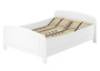 Wei�es Holzbett Seniorenbett extra hoch 160 x 200 Zubeh�r w�hlbar V-60.44W-16